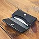 Business card holder made of black leather, Business card holders, Volzhsky,  Фото №1