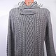 clothing for men, pullover sweater, knitted sweater, men's knitted sweater, wool sweater, men's sweater with a buttoned collar, a sweater custom made, men's knitted sweater, gift
