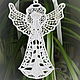 Angel of happiness with silver wings pendant For Mobile Toy 10pcs. Pendants for pots. Embroidery Lace Anna Sintez. Online shopping on My Livemaster.  Фото №2