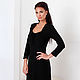 Dress black knit Jersey, Dresses, Moscow,  Фото №1