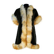 Pavlovo Posad shawl with white Fox fur