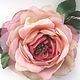 FABRIC FLOWERS. Chiffon rose - brooch ' Marie'. Brooches. fioridellavita. My Livemaster. Фото №4
