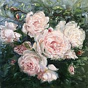 Картины и панно ручной работы. Ярмарка Мастеров - ручная работа Oil painting, White Rose painting. Handmade.