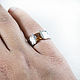 Titanium ring with tea topaz Ti 1004 textured. Rings. asgdesign. My Livemaster. Фото №6