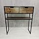 Loft style console: 2 drawers with shelf, Consoles, Moscow,  Фото №1