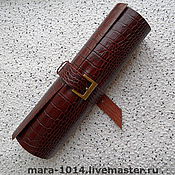 MARSALA сумка на длинном ремешке из кожи, красно-коричневый цвет
