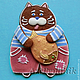 Кот Боцман с золотой рыбкой, имбирный пряник, козуля, Набор пряников, Санкт-Петербург,  Фото №1