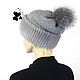 Luxury women's hat made of Finnish mink fur on knitwear DF-93. Caps. Mishan (mishan). My Livemaster. Фото №5