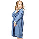Голубое платье для девочки из конопли с длинным рукавом. Платье. NABOKOVA. Ярмарка Мастеров.  Фото №5