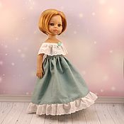 Куклы и игрушки handmade. Livemaster - original item Grey polka dot dress for doll by Paola Reina 32-34 cm. Handmade.