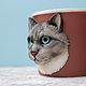 Кружка с кошкой. Кружки и чашки. LanaArt. Ярмарка Мастеров.  Фото №5