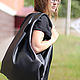 Order Backpack Sling Bag Leather Black Tank Top Oversize Trunk. BagsByKaterinaKlestova (kklestova). Livemaster. . Backpacks Фото №3