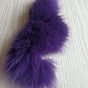 Материалы для творчества handmade. Livemaster - original item Finnish Arctic Fox flap purple/natural fur. Handmade.