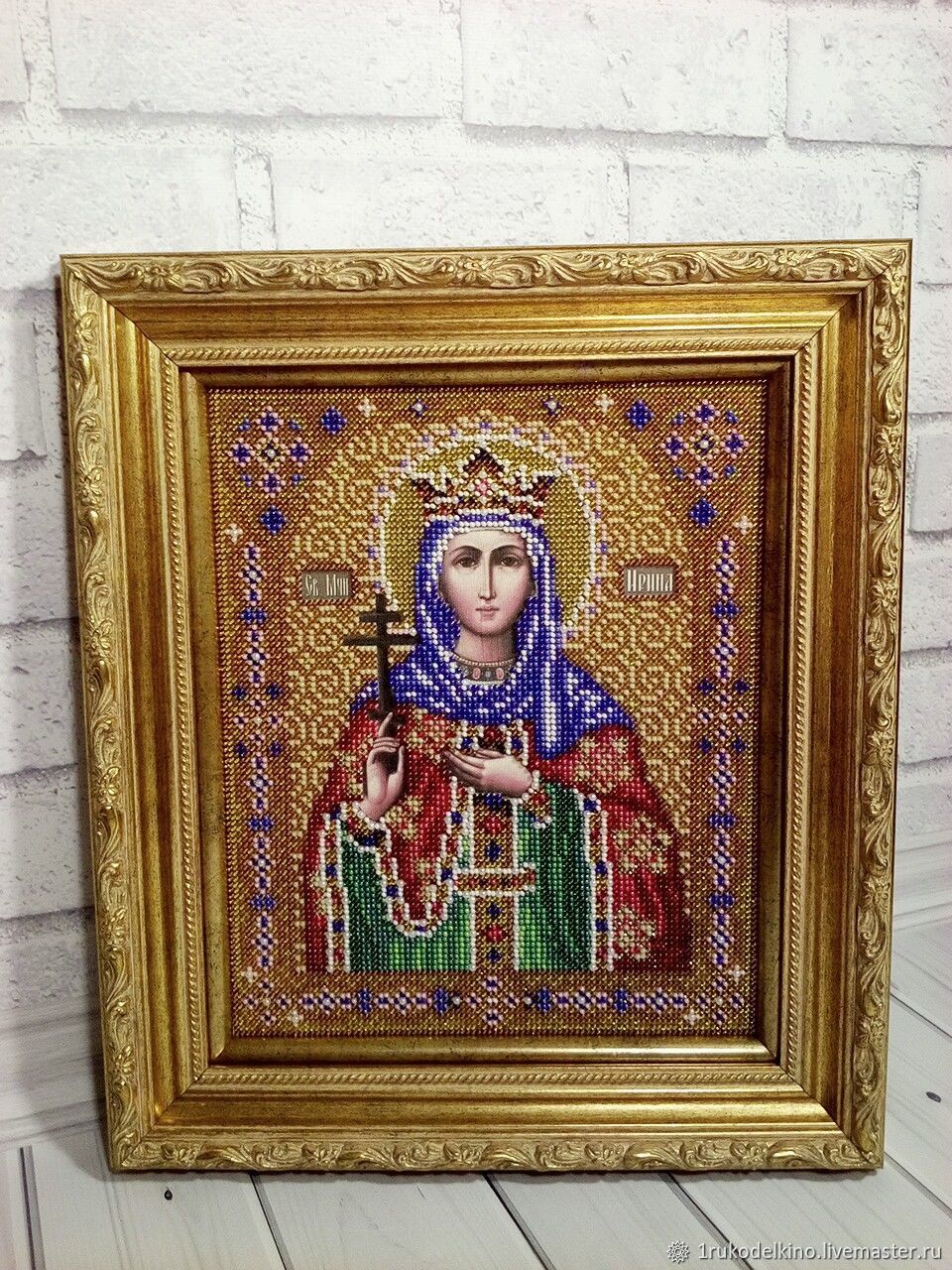 Икона бисером "Святая Мученица Ирина", Иконы, Череповец,  Фото №1