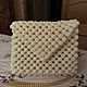 Clutch (handbag) on a chain of beads 'Shambala' beige. Clutches. Samotsvety mira. Neobychnye ukrasheniya. Ярмарка Мастеров.  Фото №6