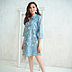 Turquoise Cotton Tunic Flower, Summer Blue Beach Dress. Dresses. mozaika-rus. Online shopping on My Livemaster.  Фото №2