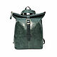  Women's Green Leather backpack bag Aliss Mod sr34t-632. Backpacks. Natalia Kalinovskaya. Online shopping on My Livemaster.  Фото №2