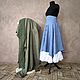 Swing skirt made of linen cornflower blue. Skirts. pugovkino delo (Pugovkino-delo). My Livemaster. Фото №6