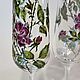 Glasses 'Delicate Roses' with stained glass painting (Pair). Wine Glasses. vitrazhnaya-rospis (vitrazhnaya-rospis). My Livemaster. Фото №15