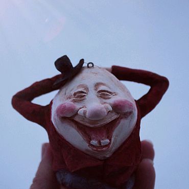 Сувениры и подарки ручной работы. Ярмарка Мастеров - ручная работа Ватная елочная игрушка Шалтай Болтай. Handmade.