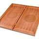 Order Backgammon leather Kirov 'Brown Cobra' medium 50. H-Present more, than a gift!. Livemaster. . Backgammon and checkers Фото №3
