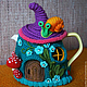 Грелка на чайник "Сказочный домик" (с чайником), Чехол на чайник, Тутаев,  Фото №1