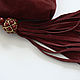 Order Burgundy suede clutch with brush. Inessa Tche. Livemaster. . Clutches Фото №3