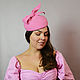 Velour hat pill 'Berry mousse'. Hats1. Novozhilova Hats. Online shopping on My Livemaster.  Фото №2