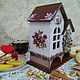 Чайный домик "Кот с виолами". Утварь. Уютные вещи от Елены Крестьяниновой (Krestyaninova). Интернет-магазин Ярмарка Мастеров.  Фото №2