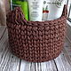 Order Knitted storage basket made of knitted yarn interior basket. Lace Shawl by Olga. Livemaster. . Basket Фото №3