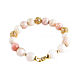 Opal bracelet, Gold bracelet with Stone, Pink opal bracelet. Bead bracelet. Irina Moro. My Livemaster. Фото №5