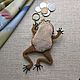 Coin holders: Brown Beaded Frog. Keychain coin. Coin boxes. SilkArt Tatyana. My Livemaster. Фото №5