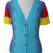 Одежда handmade. Livemaster - original item Jackets: Knitted summer sweater made of cotton 