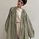 Women's raincoat free cut Olive. Raincoats and Trench Coats. cashmerestory. Online shopping on My Livemaster.  Фото №2