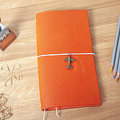 Канцелярские товары handmade. Livemaster - original item Leather notebook 