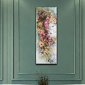 Картины и панно handmade. Livemaster - original item Painting Cascade of roses, painting, acrylic. Handmade.