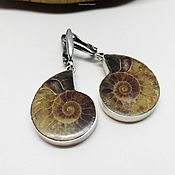 Украшения handmade. Livemaster - original item Earrings with Ammonites. Handmade.