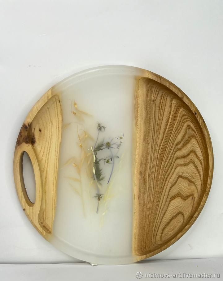 Поднос из эпоксидной смолы и сухоцветов в интернет-магазине Ярмарка ...