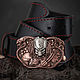  Leather belt 'Predator', Straps, St. Petersburg,  Фото №1