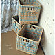 Order Storage basket wicker beige-blue ' Tenderness'. lmillame. Livemaster. . Basket Фото №3