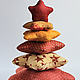 Christmas tree made of patchwork fabric, Christmas decorations, Moscow,  Фото №1
