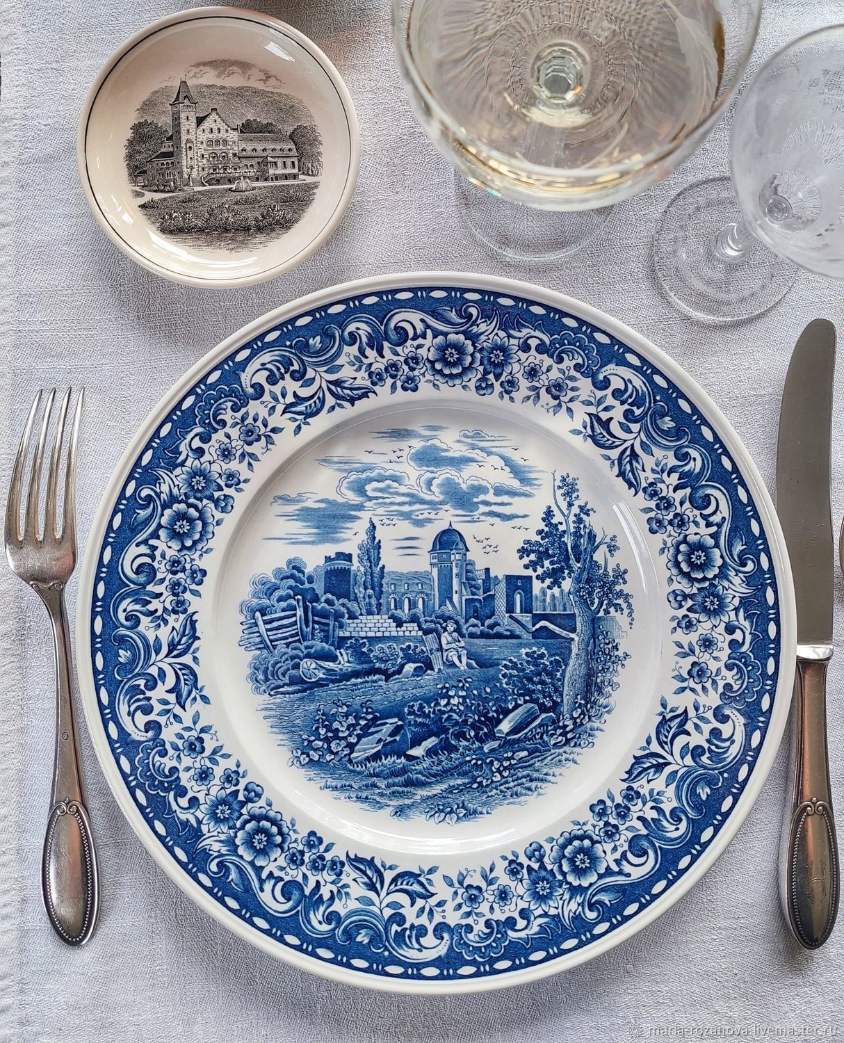 Винтаж: Тарелка Villeroy Boch Blue castle в интернет-магазине на ...