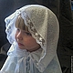 Капор для посещения храма детский. Крестильное полотенце. Модный сундучок'. Интернет-магазин Ярмарка Мастеров.  Фото №2