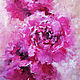 Magenta - oil painting with peony on canvas. Pictures. Annet Loginova. Online shopping on My Livemaster.  Фото №2