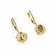 Lava earrings, golden ball earrings, cubic zirconia earrings. Earrings. Irina Moro. My Livemaster. Фото №5