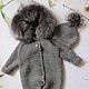 Knitted jumpsuit with fur. Overall for children. Oksana Demina. Online shopping on My Livemaster.  Фото №2