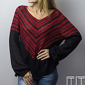 Одежда handmade. Livemaster - original item Sweater with a round yoke made of kid mohair. Handmade.