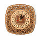 Wooden square clock 'Rowan' 24,5x24,5. Art.40022, Watch, Tomsk,  Фото №1