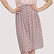 Order Pink skirt with a print of cucumbers viscose summer. Yana Levashova Fashion. Livemaster. . Skirts Фото №3