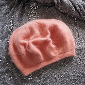 Аксессуары ручной работы. Ярмарка Мастеров - ручная работа Береты: берет из пуха норки, пушистый вязаный берет. Handmade.